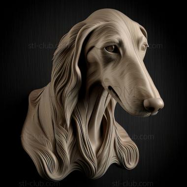 3D model st Saluki dog (STL)